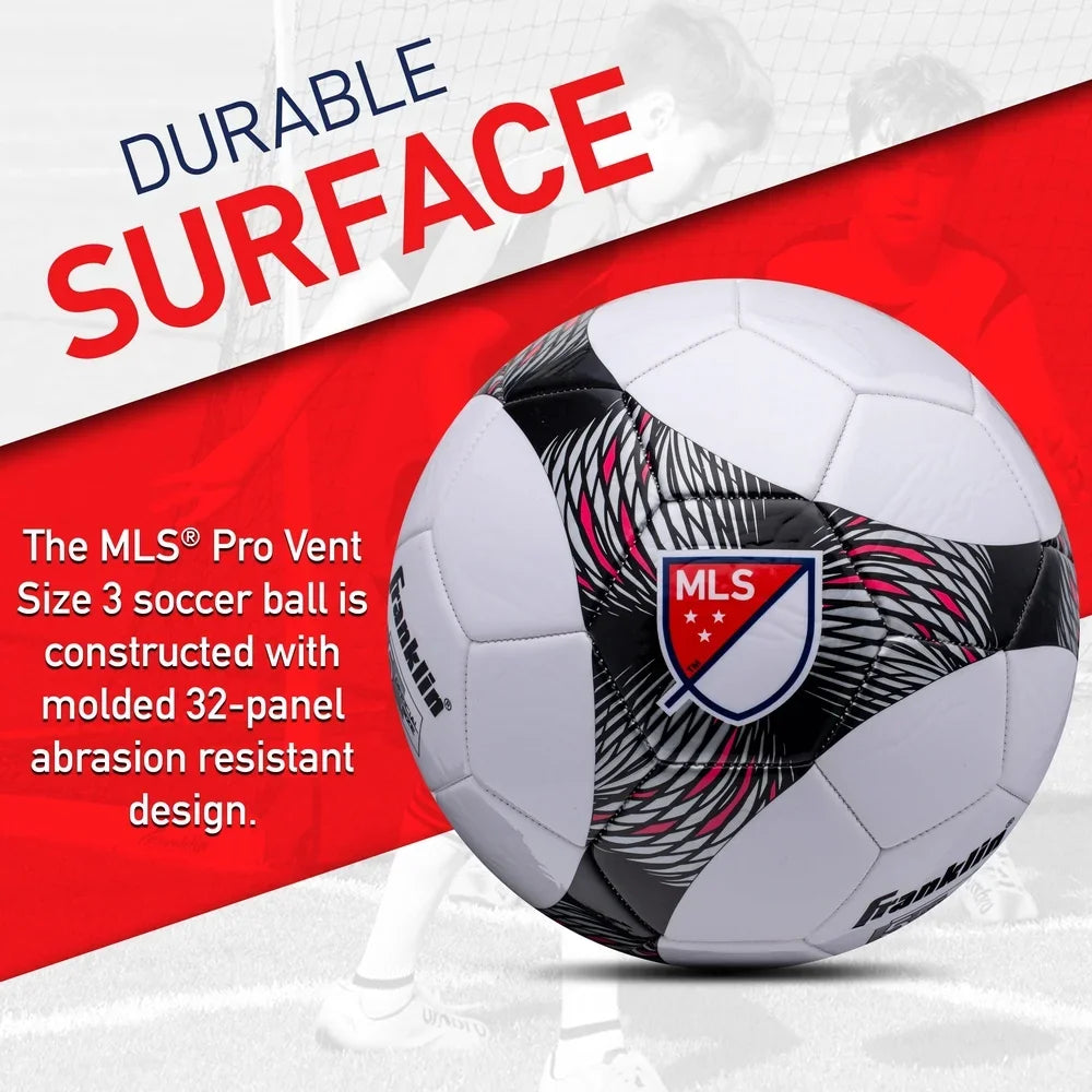Youth Soccer Ball Size 3 Soft Cover Durable PVC Foam Cushioned Training Ball Air Pump Included Kids Sports
