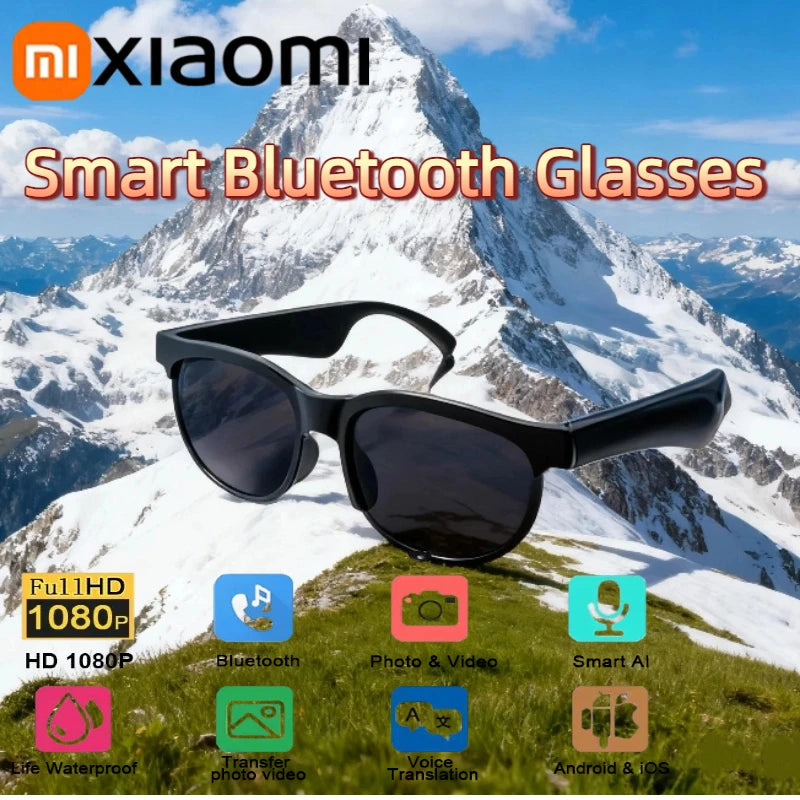 Xiaomi Original Bluetooth Glasses Sports Driving Sunglasses Wireless Bluetooth Headset Ear Hook Earbuds Wireless Headphones