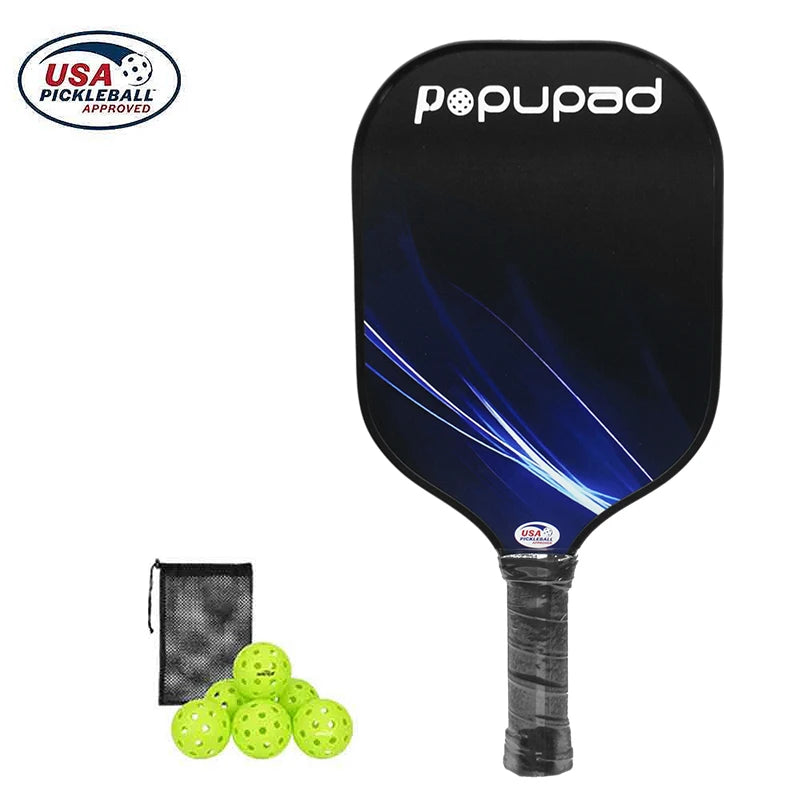 Popupad Pickleball Paddle Sets With 1 Ball Breathable Grip Pro Glass Fiber Sports Pickleball Paddle Sets Free Shipping