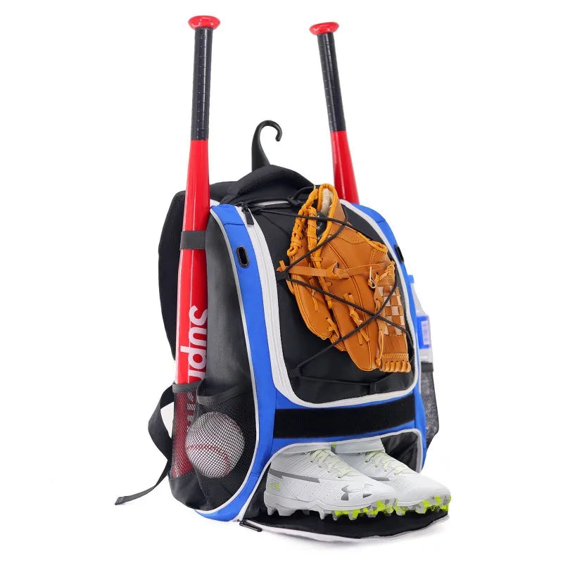 Baseball Softball Backpack with Shoes Compartment Outdoor Softball Bat Bag for Youth Adult Large Capacity Sports Shoulder Bags
