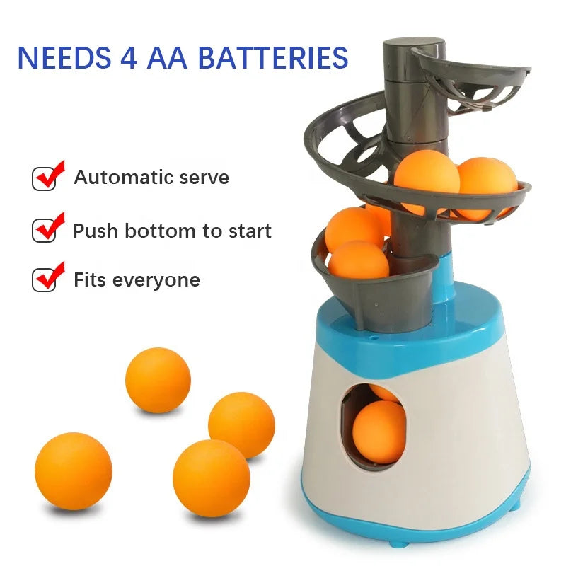 Kid Beginners Automatic Ping Pong Ball Throwing Machine Table Tennis Trainer Balls Launcher Training Machine Table Tennis Robot