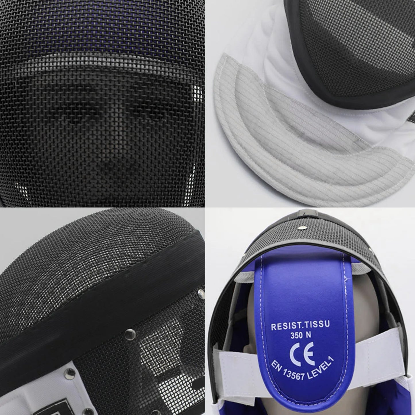 Fencing Sports Mask Fencing Protective Helmet with Padded Bib for Daily Practice and Competition Black Fencing Protective Gear