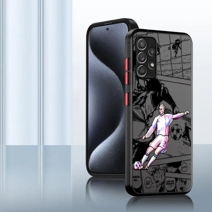 Soft shell Case for Samsung Galaxy A22 A24 A21s A35 A36 A73 A52 A56 A25 A26 A54 A53 A34 Football Sports Anime Fashion