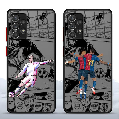 Soft shell Case for Samsung Galaxy A22 A24 A21s A35 A36 A73 A52 A56 A25 A26 A54 A53 A34 Football Sports Anime Fashion