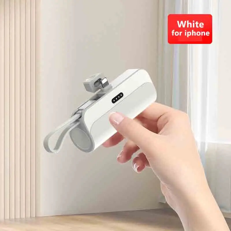 10000mAh Mini Portable Mobile Phone Charger External Battery Power Bank Plug and Play for Type-C iPhone Samsung