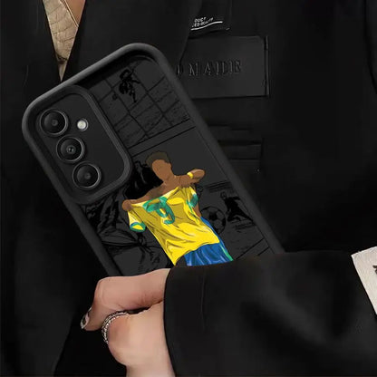 Phone Case for Samsung Galaxy A06 A52 A51 A72 A71 A15 A54 A55 A35 A73 A53 A25 Soft Cover Cartoon Football Sports Anime