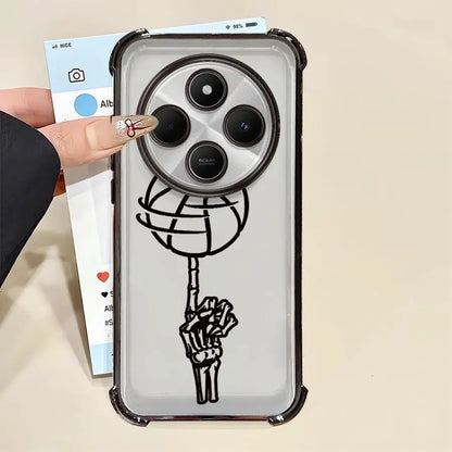 Clear Cover Case for Xiaomi Redmi 14C K80 5G K80 Pro 13C A3X A3 A5 Basketball Sports