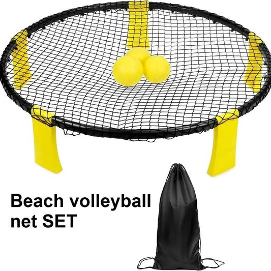 Mini Beach Volleyball Spike Game Balls Set - Includes 3 Balls Net and Bag Outdoor Team Sports Lawn Equipment