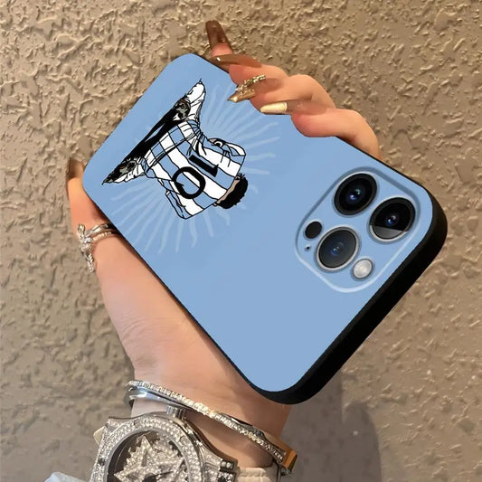 Football Sports Man Cool Case for iPhone XS Max XR 15 16 14 Plus 13 12 11 17 Pro Max 17Air 7 8 Black Soft Phone Cover
