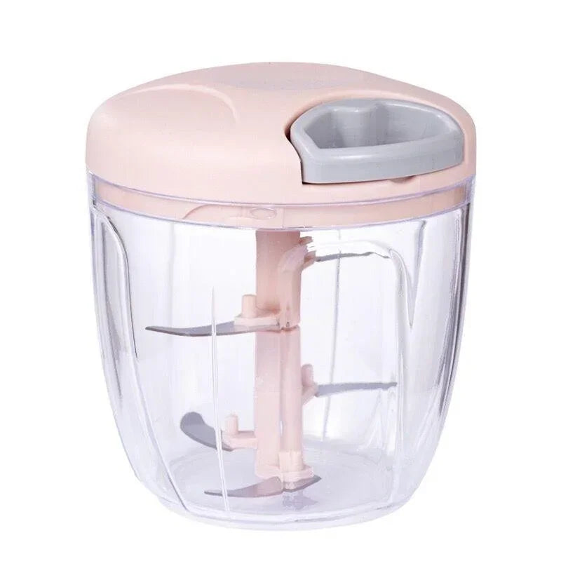 500/900ML Hand Chopper Manual Ginger Grinder Garlic Mud Splasher  Rotate Press Crusher Vegetable Onion Cutter Kitchen Tool