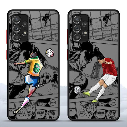 Cool Football Sports Anime Soft shell Case for Samsung Galaxy A73 A34 A52 A56 A24 A21s A22 A35 A36 A54 A53 A25 A26