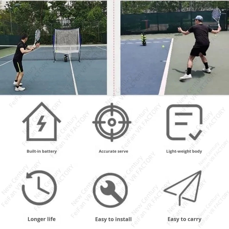 HOT NEW Smart Practice Launching Throwing Ball Training Equipment Feeder Robot Tennis Ball Sports Machine Launcher Robot Feeder