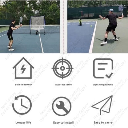 HOT NEW Smart Practice Launching Throwing Ball Training Equipment Feeder Robot Tennis Ball Sports Machine Launcher Robot Feeder