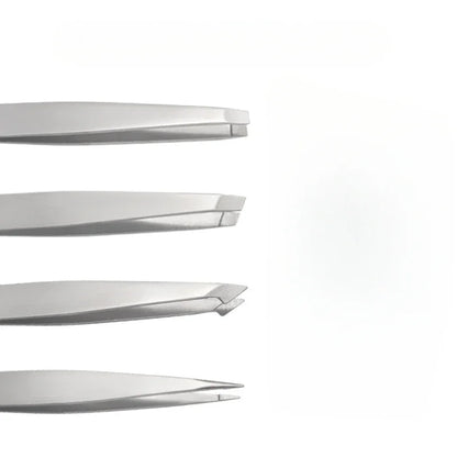 4Pcs Tweezers Set-Precision Eyebrow And Facial Hair Debris And Endogenous Hair Removal Suitable for Both Men And Wome