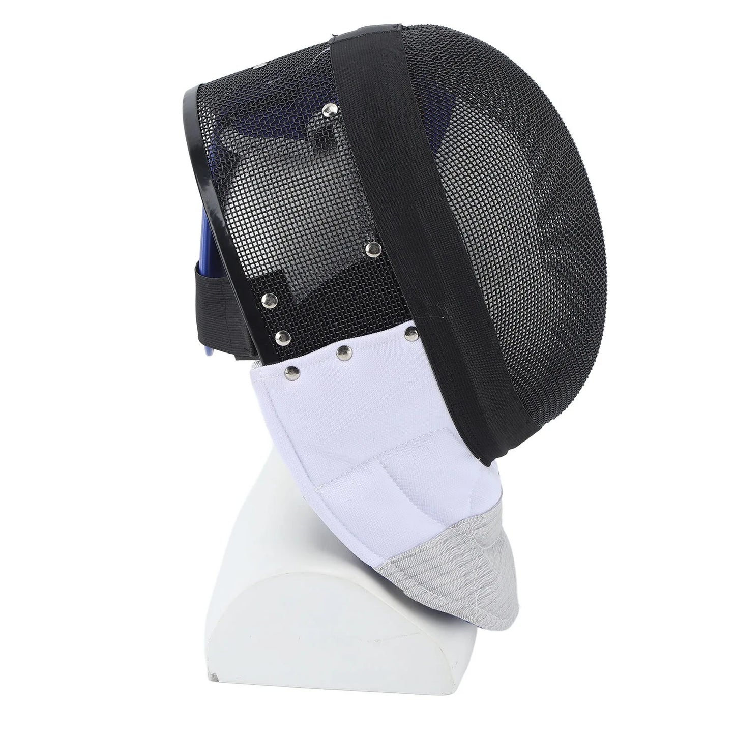 Fencing Sports Mask Fencing Protective Helmet with Padded Bib for Daily Practice and Competition Black Fencing Protective Gear