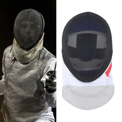 Fencing Sports Mask Fencing Protective Helmet with Padded Bib for Daily Practice and Competition Black Fencing Protective Gear