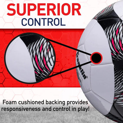 Youth Soccer Ball Size 3 Soft Cover Durable PVC Foam Cushioned Training Ball Air Pump Included Kids Sports