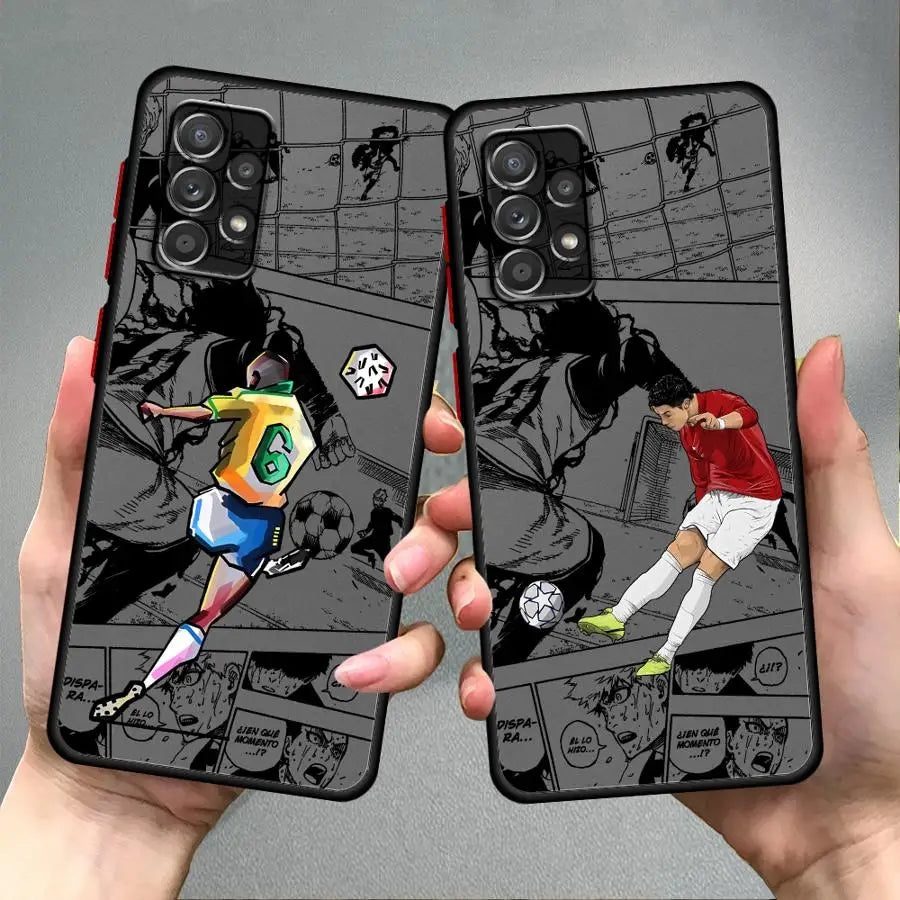 Cool Football Sports Anime Soft shell Case for Samsung Galaxy A73 A34 A52 A56 A24 A21s A22 A35 A36 A54 A53 A25 A26