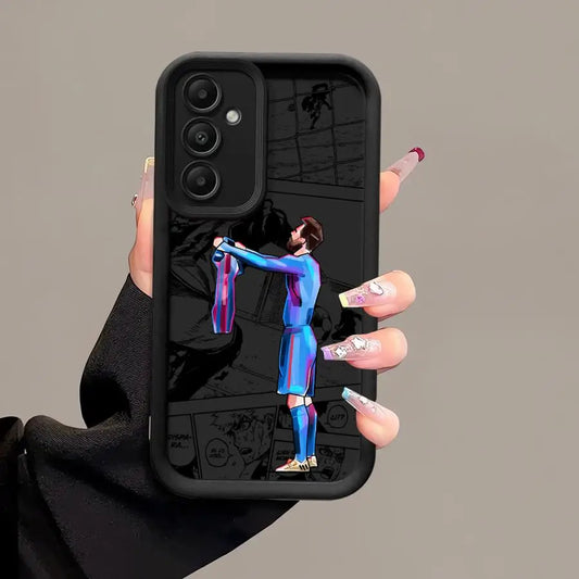 Phone Case for Samsung Galaxy A06 A52 A51 A72 A71 A15 A54 A55 A35 A73 A53 A25 Soft Cover Cartoon Football Sports Anime