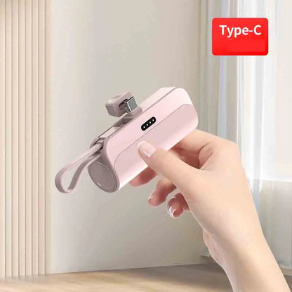 10000mAh Mini Portable Mobile Phone Charger External Battery Power Bank Plug and Play for Type-C iPhone Samsung