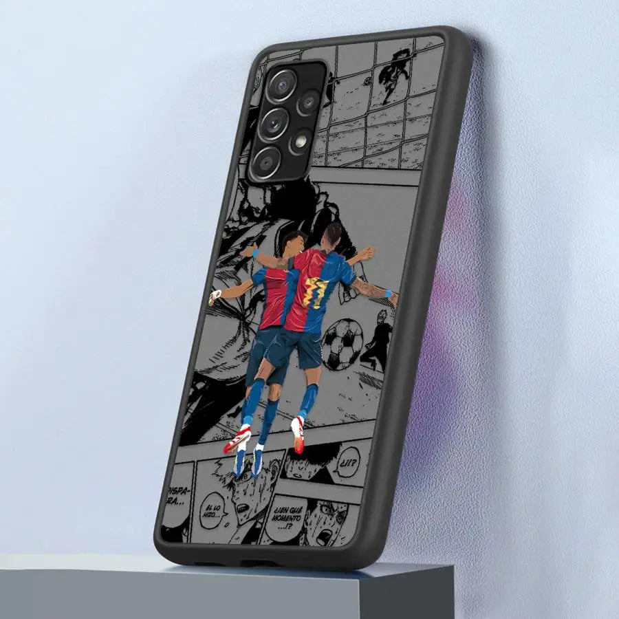 Soft shell Case for Samsung Galaxy A22 A24 A21s A35 A36 A73 A52 A56 A25 A26 A54 A53 A34 Football Sports Anime Fashion