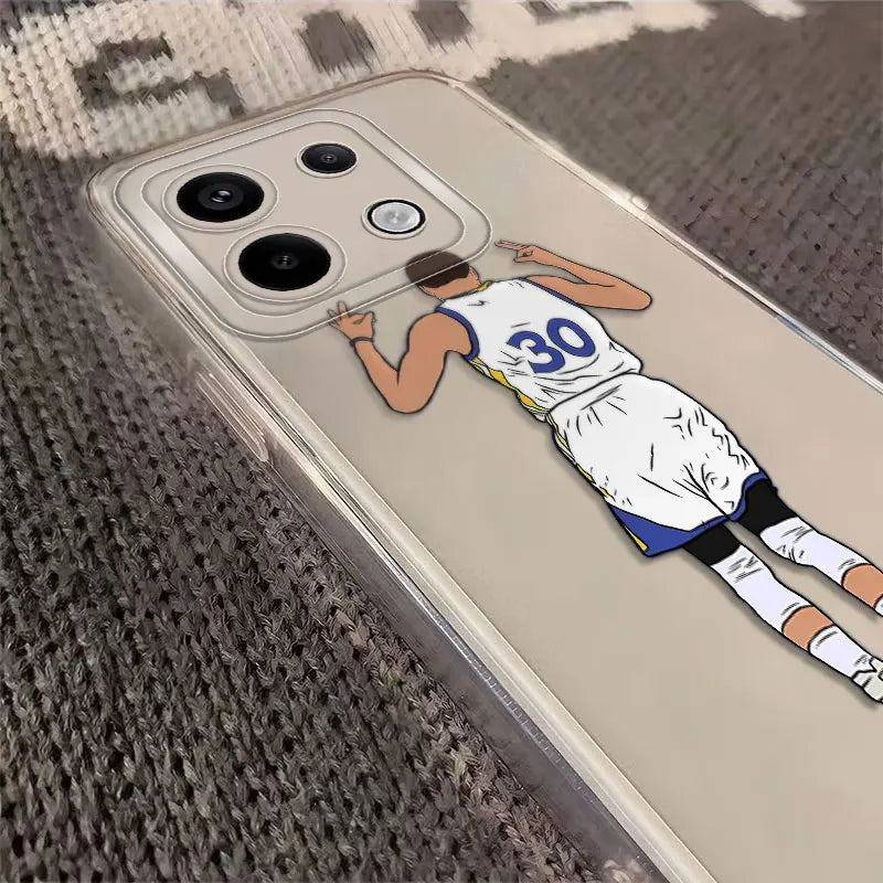 Case for Xiaomi Poco X3 NFC X4 GT X5 X4 M3 X3 Pro Soft Cover Cool Basketball Star Sports