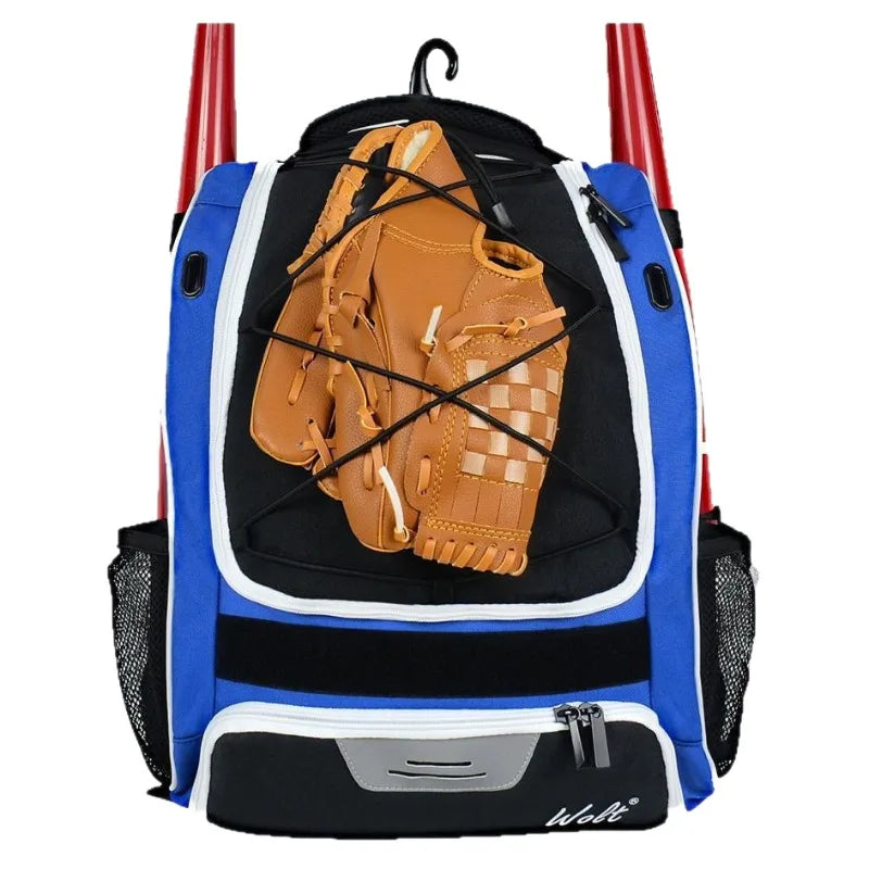 Baseball Softball Backpack with Shoes Compartment Outdoor Softball Bat Bag for Youth Adult Large Capacity Sports Shoulder Bags