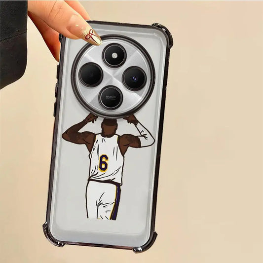 Clear Cover Case for Xiaomi Redmi 14C K80 5G K80 Pro 13C A3X A3 A5 Basketball Sports