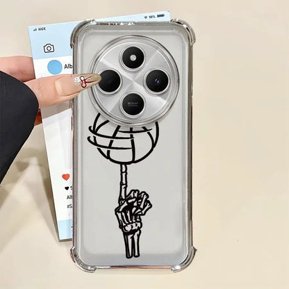 Clear Cover Case for Xiaomi Redmi 14C K80 5G K80 Pro 13C A3X A3 A5 Basketball Sports