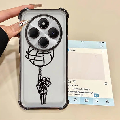 Clear Cover Case for Xiaomi Redmi 14C K80 5G K80 Pro 13C A3X A3 A5 Basketball Sports
