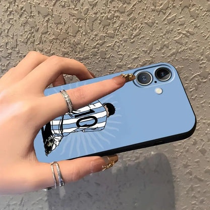 Football Sports Man Cool Case for iPhone XS Max XR 15 16 14 Plus 13 12 11 17 Pro Max 17Air 7 8 Black Soft Phone Cover