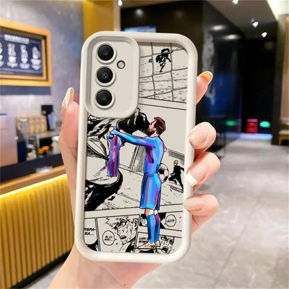 Phone Case for Samsung Galaxy A06 A52 A51 A72 A71 A15 A54 A55 A35 A73 A53 A25 Soft Cover Cartoon Football Sports Anime