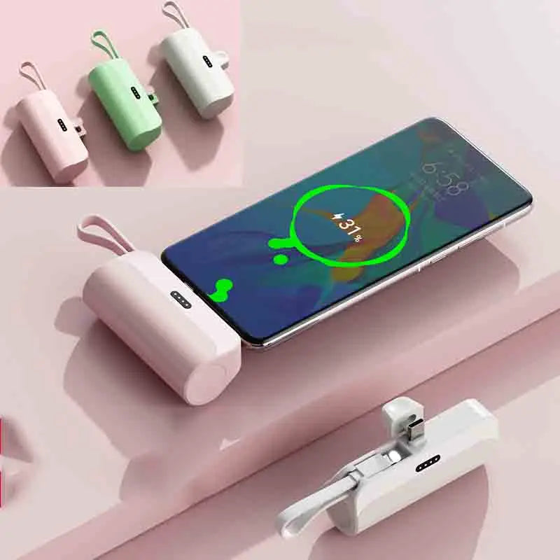 10000mAh Mini Portable Mobile Phone Charger External Battery Power Bank Plug and Play for Type-C iPhone Samsung