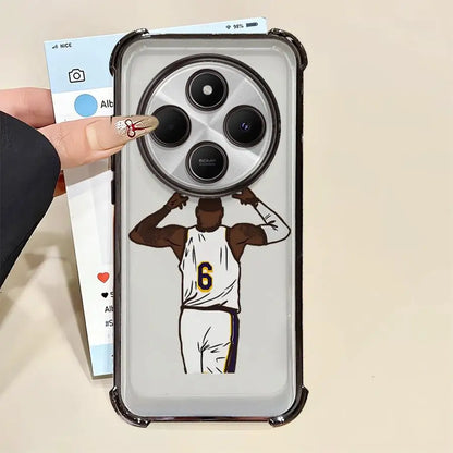 Clear Cover Case for Xiaomi Redmi 14C K80 5G K80 Pro 13C A3X A3 A5 Basketball Sports