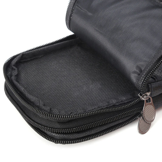 Men Waist Bag Mobile Phone Bag Outdoor PU Leather Wearable Belt Sports Waterproof Small Hanging Bag Business Leisure Coin Purse