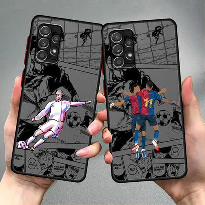 Soft shell Case for Samsung Galaxy A22 A24 A21s A35 A36 A73 A52 A56 A25 A26 A54 A53 A34 Football Sports Anime Fashion