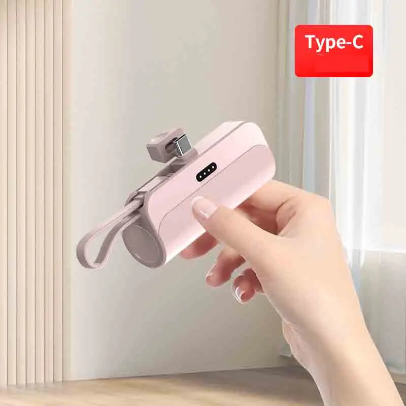 10000mAh Mini Portable Mobile Phone Charger External Battery Power Bank Plug and Play for Type-C iPhone Samsung